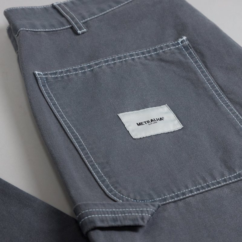 Metralha Worldwide Online Store Limited Edition Streetwear Carpenter Pants Cliff Grey Back Pocket