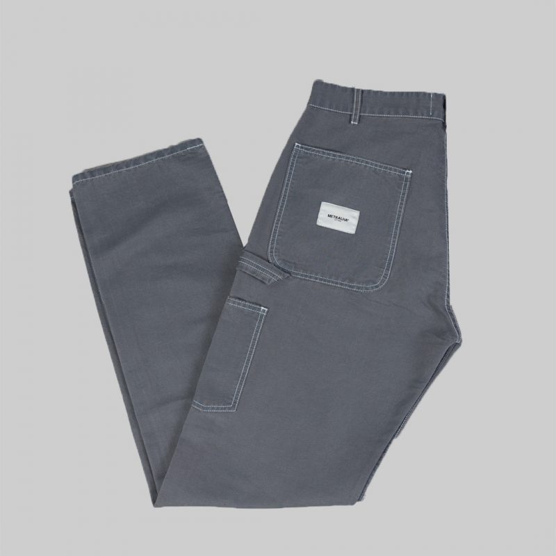 Metralha-Worldwide-Online-Store-Limited-Edition-Streetwear-Carpenter-Pants-Cliff-Grey-Folded-View