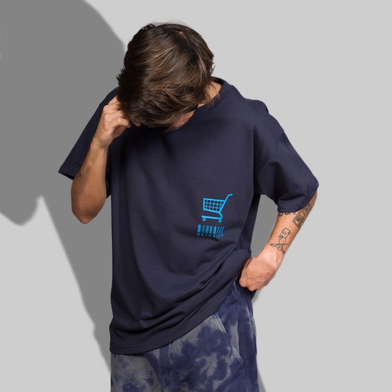 Metralha-Worldwide-Online-Store-Streetwear-Limited-Edition-Therapy-Navy-Blue-T-Shirt-Model