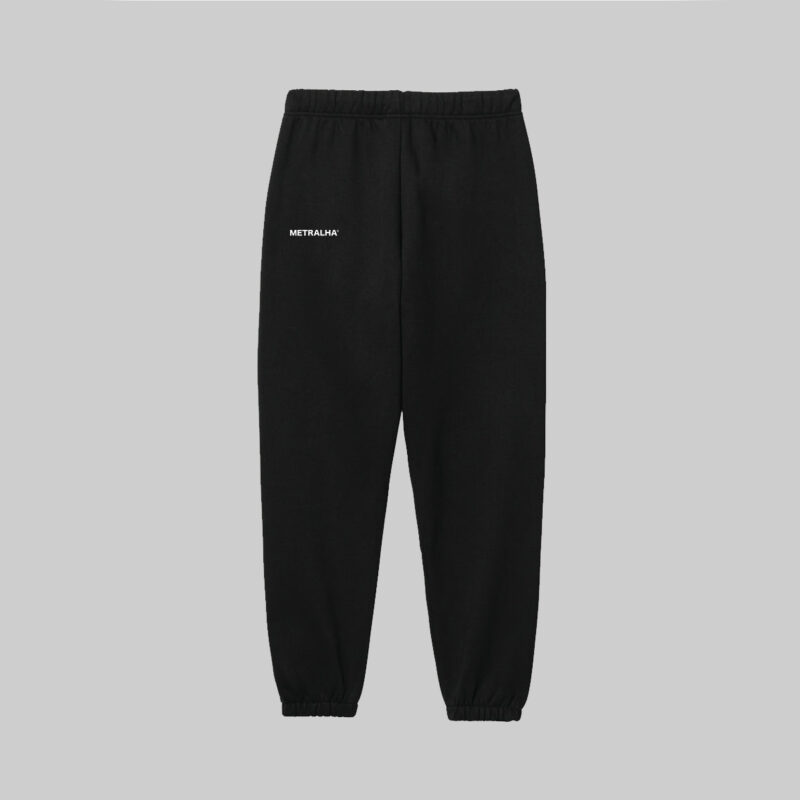 Black Simple Comfortable Jogger Pants, made with 100% cotton in Portugal
